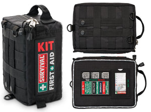 Compact SURVIVAL Vehicle First Aid Kit, WHS-compliant, ideal for travel and easy access.